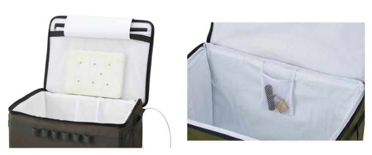 ダイヤル式錠とワイヤー付きで防犯面にも配慮した置き配用多機能クーラーボックス